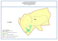 Карта градостроительного зонирования д.Лужки