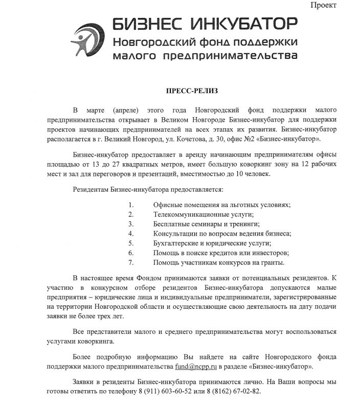 Бизнес инкубатор