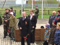 В д. Воронино Батецкого района прошла церемония захоронения воинов, погибших в боях за Родину в годы Великой Отечественной войны
